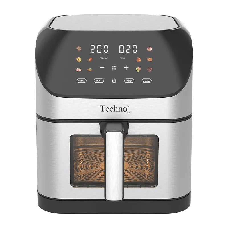 سرخ کن بدون روغن تکنو مدل Te-555 ظرفیت 8 لیتر دو المنت- رنگ مشکی
