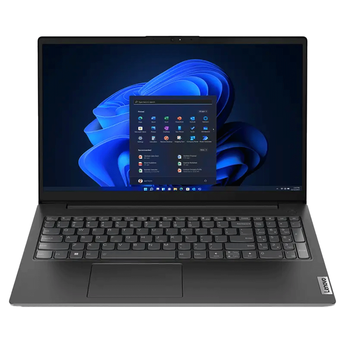 لپ تاپLENOVO  مدل V15 ، رم 8G و SSD256 - رنگ مشکی
