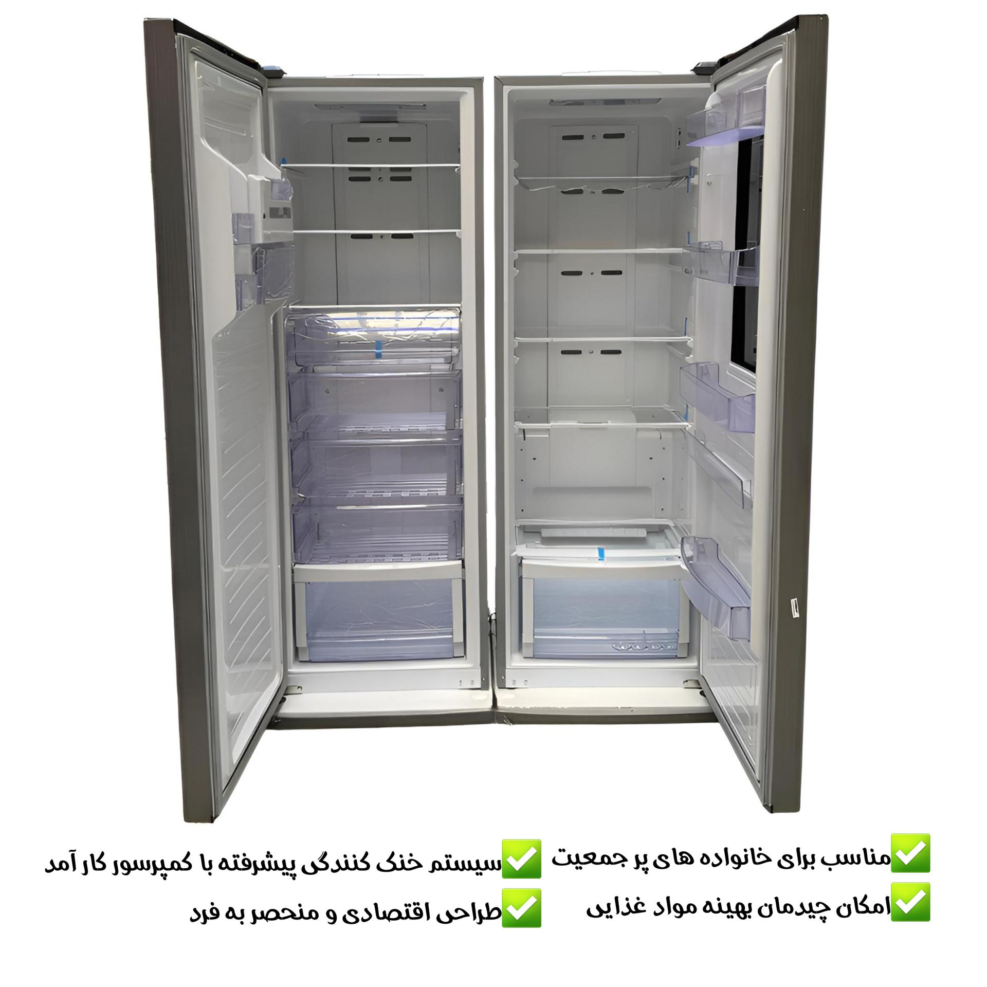 یخچال الکترواستیل دوقلو مدل FUTURE ES21 تیتانیوم الکترواستیل - تصویر 7