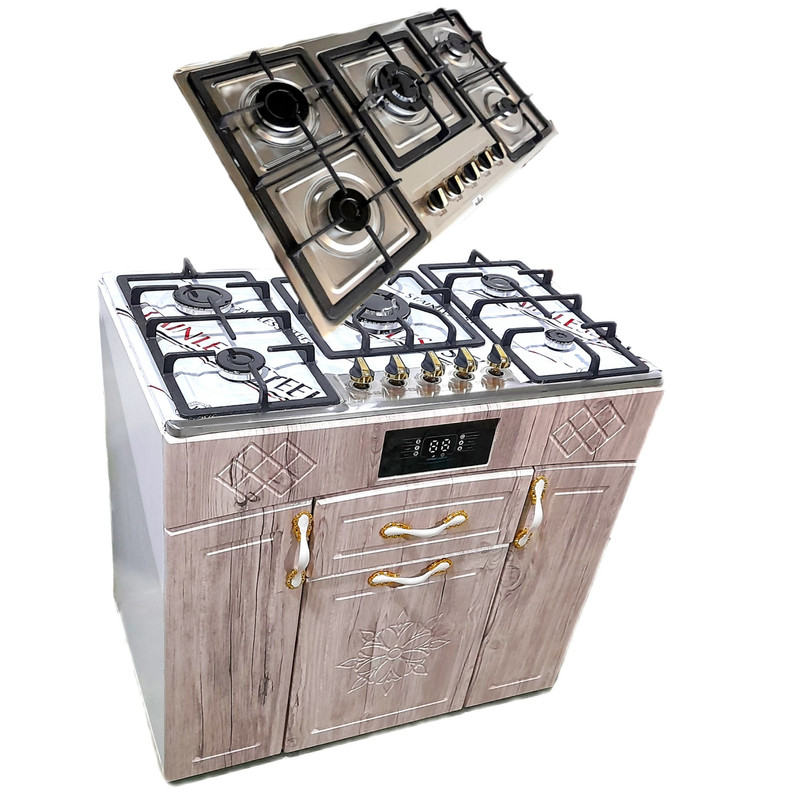 اجاق گاز توکار تایسز 5شعله صفحه استیل مدل HS-1806 تایسز - تصویر 4