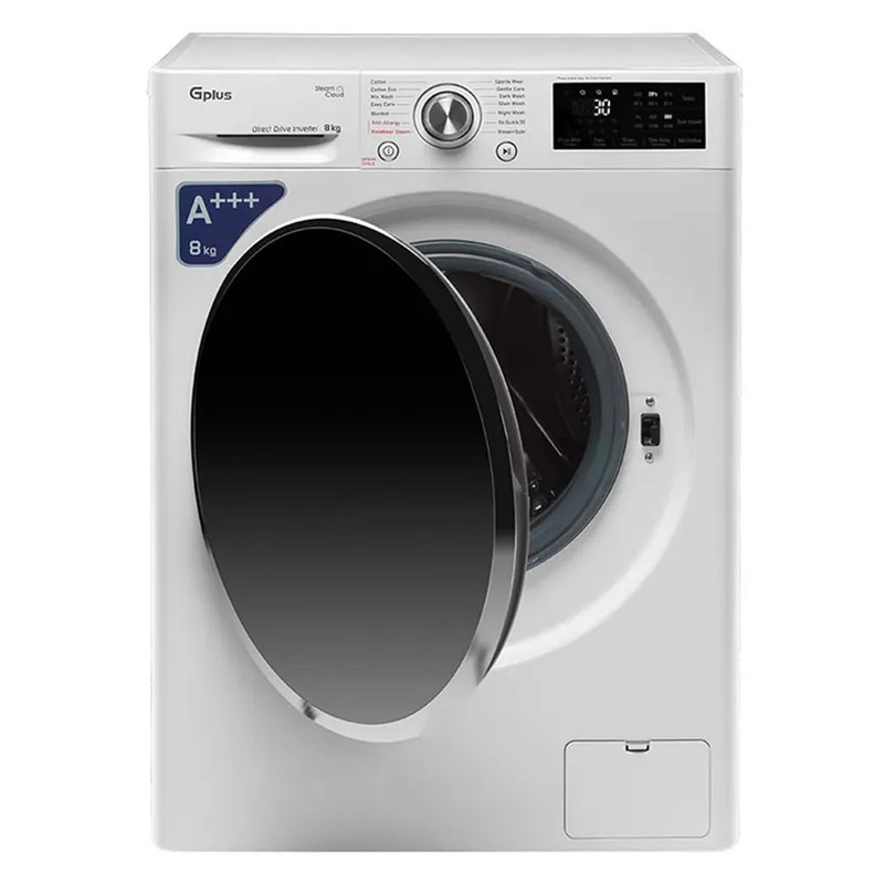 ماشین لباسشویی جی پلاس اتومات 8KG مدل GWM-M880S سیلور جی‌پلاس - تصویر 2