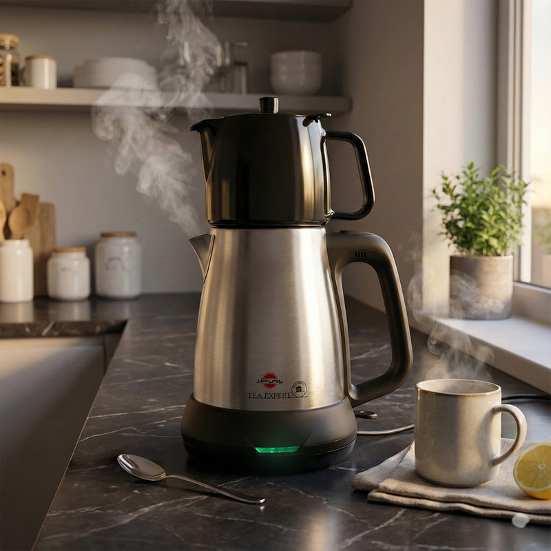 چای ساز پارس خزر 2.6LIT مدل TM-3500SP استیل - تصویر 3