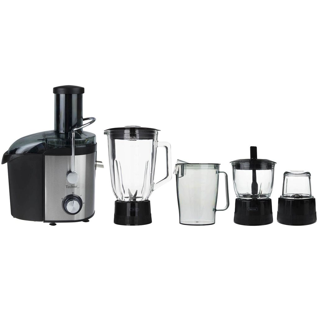 آبمیوه گیر تکنو مدل Te-311 - چهارکاره - استیل مشکی