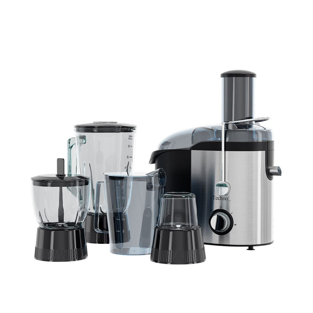 آبمیوه گیر تکنو مدل Te-311 - چهارکاره - استیل مشکی - تصویر 6