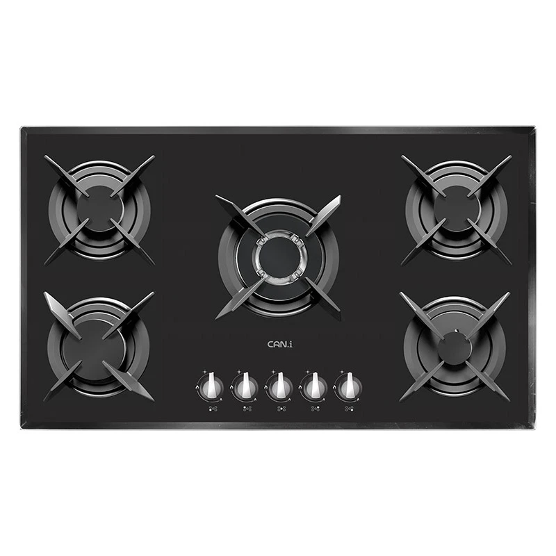 اجاق گاز کن توکار صفحه شیشه ای 5 شعله مدل IG8503 مشکی کن