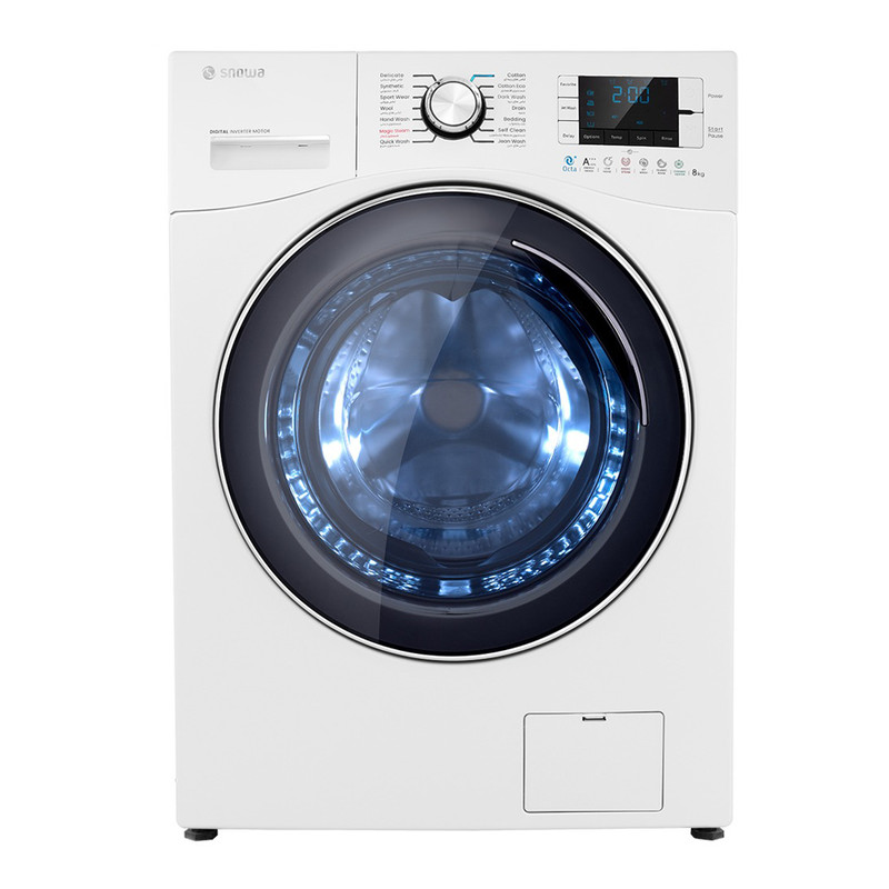 ماشین لباسشویی اسنوا اتومات 8KG مدل SWM-84S30 نقره ای اسنوا