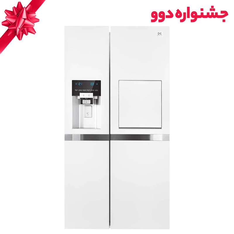 یخچال فریزر دوو ساید بای ساید سه درب مدل DS-3640MW سفید متالیک - تصویر 3