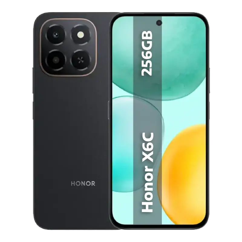 honor-x6c-6gb-256gb-block گوشی موبایل آنر مدل X6C با رم ۶ گیگابایت رنگ مشکی