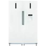 ست یخچال فریزر دوقلو نیکسان مدل NF-6020-DN-ICE سفید - نمای کامل
